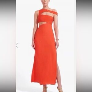 Staud Prismatic Dress NEW WITH TAGS  in Papaya